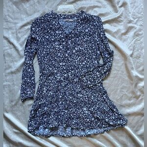 Miami Navy and White Floral Blouse